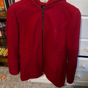 Thick Red Coat with Hood